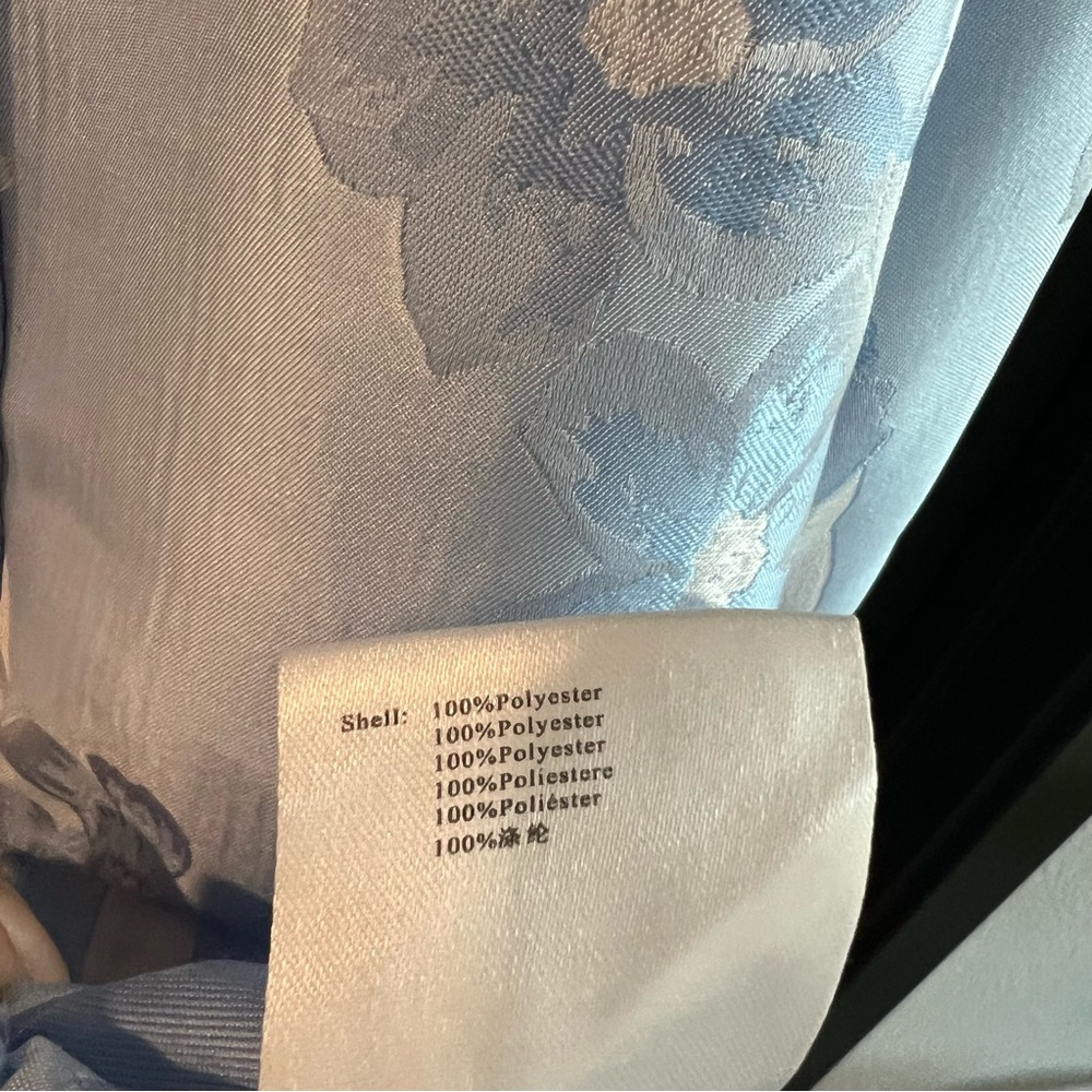 V. Chapman Virginia Chambray Blue Baroque Midi Dress Size 6 Corset Wedding Guest - Picture 7 of 13